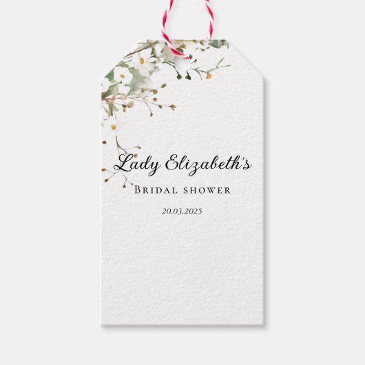 Budget Lila Florals Bridgerton Brautparty Geschenkanhänger (Vorderseite)