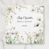 Budget Lila Florals Bridgerton Brautparty Geschenkanhänger (Rückseite)