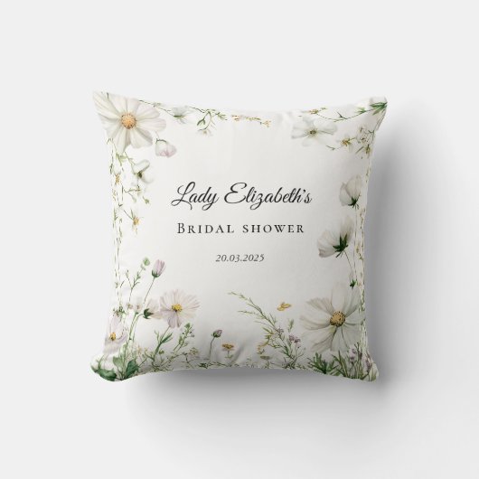 Budget Lila Florals Bridgerton Brautparty Kissen (Vorderseite)