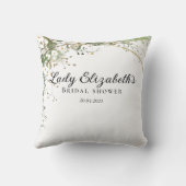 Budget Lila Florals Bridgerton Brautparty Kissen (Rückseite)