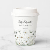 Budget Lila Florals Bridgerton Brautparty Pappbecher (Rückseite)