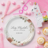 Budget Lila Florals Bridgerton Brautparty Pappteller (Party)