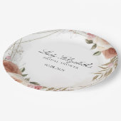 Budget Lila Florals Bridgerton Brautparty Pappteller (Schrägansicht)