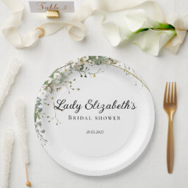 Budget Lila Florals Bridgerton Brautparty Pappteller