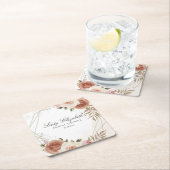 Budget Lila Florals Bridgerton Brautparty Rechteckiger Pappuntersetzer (Vor Ort)