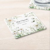 Budget Lila Florals Bridgerton Brautparty Rechteckiger Pappuntersetzer (angewinkelt)