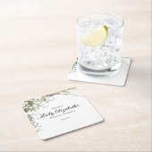 Budget Lila Florals Bridgerton Brautparty Rechteckiger Pappuntersetzer (Vor Ort)