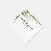 Budget Lila Florals Bridgerton Brautparty Serviette (Ecke)