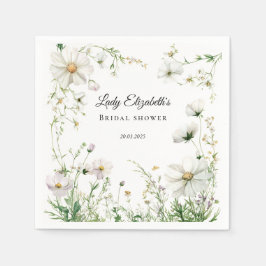 Budget Lila Florals Bridgerton Brautparty Serviette