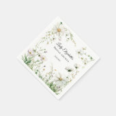 Budget Lila Florals Bridgerton Brautparty Serviette (Ecke)