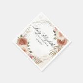 Budget Lila Florals Bridgerton Brautparty Serviette (Ecke)