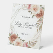 Budget Lila Florals Bridgerton Brautparty Sockelschild (Vorderseite)