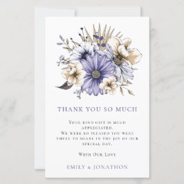 BUDGET Lila Florals Hochzeit 3 Foto Zitat Danke