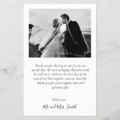 Budget Lila Foto Collage Wedding Vielen Dank Flyer (Hinten)