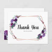 Budget Lila geometrische Goldrahmen-Karte (Vorne/Hinten)