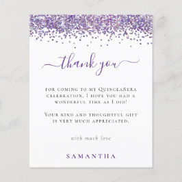 Budget Lila Glitzer Foto Quinceanera Vielen Dank