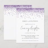 Budget Lila Glitzer Hochzeit Abend Empfang (Vorne/Hinten)