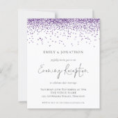 Budget Lila Glitzer Hochzeit Abend Empfang (Vorderseite)