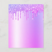 Budget Lila Glitzer jedes Alter Geburtstagspartei (Rückseite)