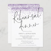 Budget Lila Glitzer Probe Dinner einladen (Vorne/Hinten)