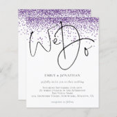 Budget Lila Glitzer Skript machen wir Hochzeit Ein (Vorne/Hinten)