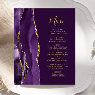 Budget Lila Gold Achat Pflaume Hochzeitsmenü