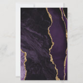 Budget Lila Gold Agate Lavender Wedite Einladung (Rückseite)