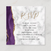 Budget Lila Gold Agate Marble QR Code UAWG Begleitkarte (Vorderseite)