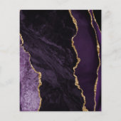 Budget Lila Gold Agate Plum Skript Save the Date (Rückseite)