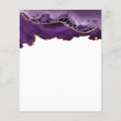 Budget Lila Gold Agate Sweet 16 Einladung (Rückseite)