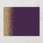 Budget Lila Gold Glitzer Save the Date (Rückseite)