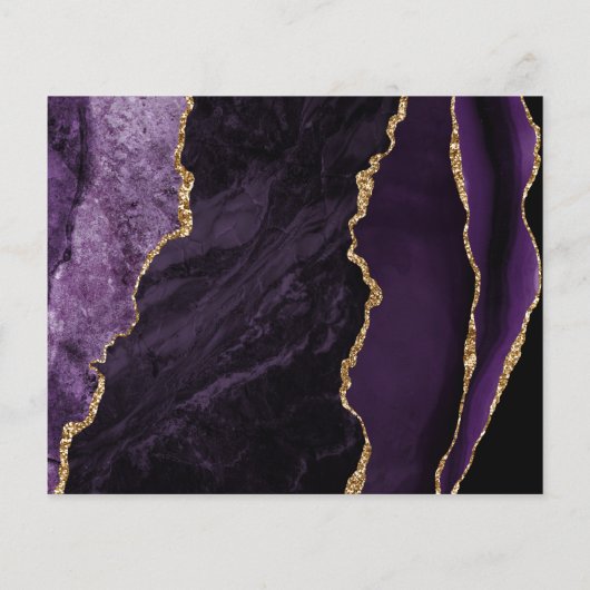 Budget Lila Goldschmiedeeinladung (Rückseite)