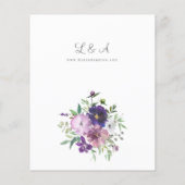 Budget Lila - Lavendel & Violet Blumenhochzeit 2 Flyer (Hinten)
