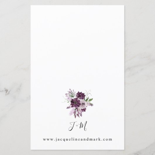 Budget Lila & Lavender Floral Ring Wedding MED (Rückseite)