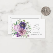 Budget Lila- Light & Dark Floral 2SM UAWG Mitteilungskarte (Vorderseite/Rückseite Beispiel)