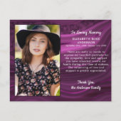 Budget Lila Marmorbeerdigung Danke Ihr Card Foto (Vorderseite)