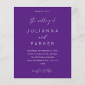 Budget Lila MOD Calligraphy Wedding Flyer (Vorne)