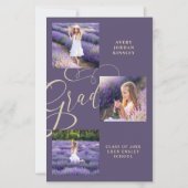 Budget Lila Moderne Typografie Grad Drei Fotos (Vorderseite)