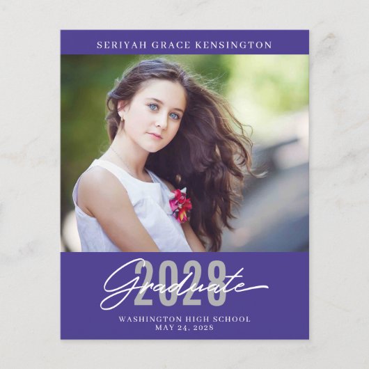 Budget Lila Moderner, eleganter Abschluss (Vorderseite)