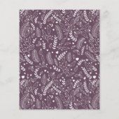 Budget Lila Muster Joyful Weihnachts-Foto (Rückseite)