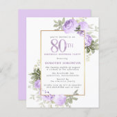 Budget Lila Rose 80. Geburtstag Überraschung Party (Vorne/Hinten)