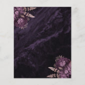 Budget Lila Rose Gold Floral Wedite Einladung (Rückseite)