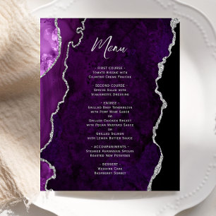 Budget Lila Silber Achat Hochzeitsmenü