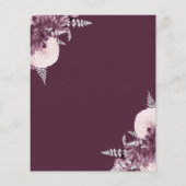 Budget Lila Silber Blumen Save the Date (Rückseite)