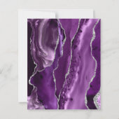 Budget Lila Silver Agate Dark Save the Date (Rückseite)