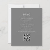 Budget Lila Silver Agate Gray QR Code Wedding (Rückseite)