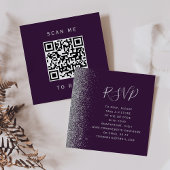 Budget Lila Silver Wedding QR Code UAWG Begleitkarte