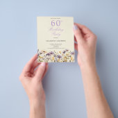Budget Lila Wildblume 60. Geburtstag Einladung Flyer (Gruppe)