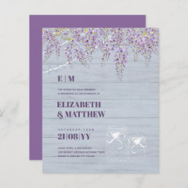 Budget Lila Wisteria Dusty Blue Wedding