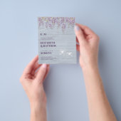 Budget Lila Wisteria Dusty Blue Wedding Flyer (Gruppe)